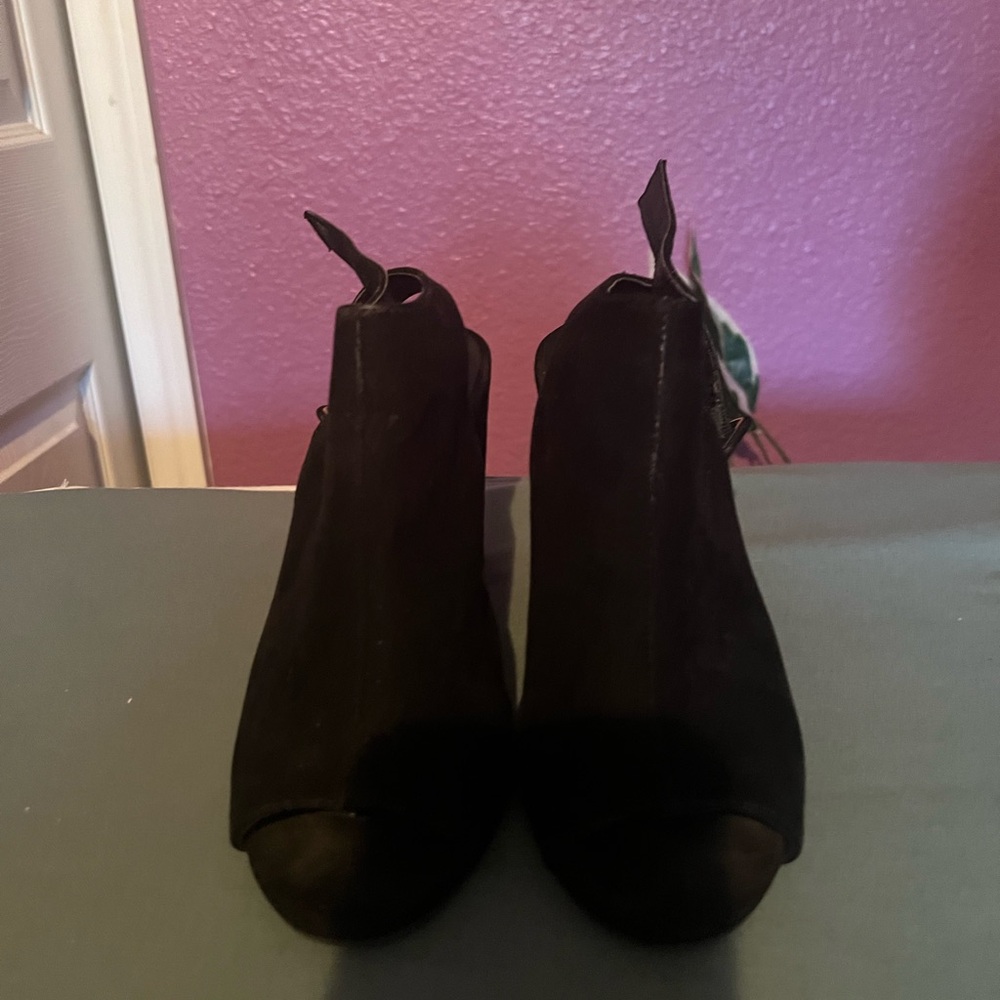 Black suede Madden Girl sling back